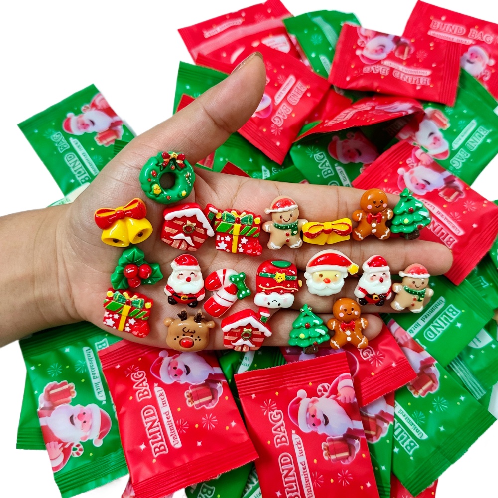 Christmas Stocking Hanging - ถุงสุ่มคริสต์มาส ของขวัญเซอร์ไพรส์จิ๋ว ของตกแต่งต้นคริสต์มาส ของใส่ถุงเท้า ของชำร่วยงานปาร์ตี้ ของตกแต่งซานตาคลอสการ์ตูนน่ารัก
