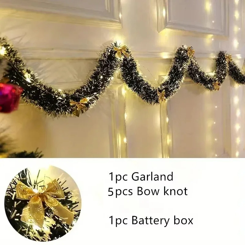 Led Fairy String Lights - ไฟ LED 2 เมตร สายไฟประดับคริสต์มาสแบบเงาเมทัลลิก ของตกแต่งแขวนแบบบิดเกลียว