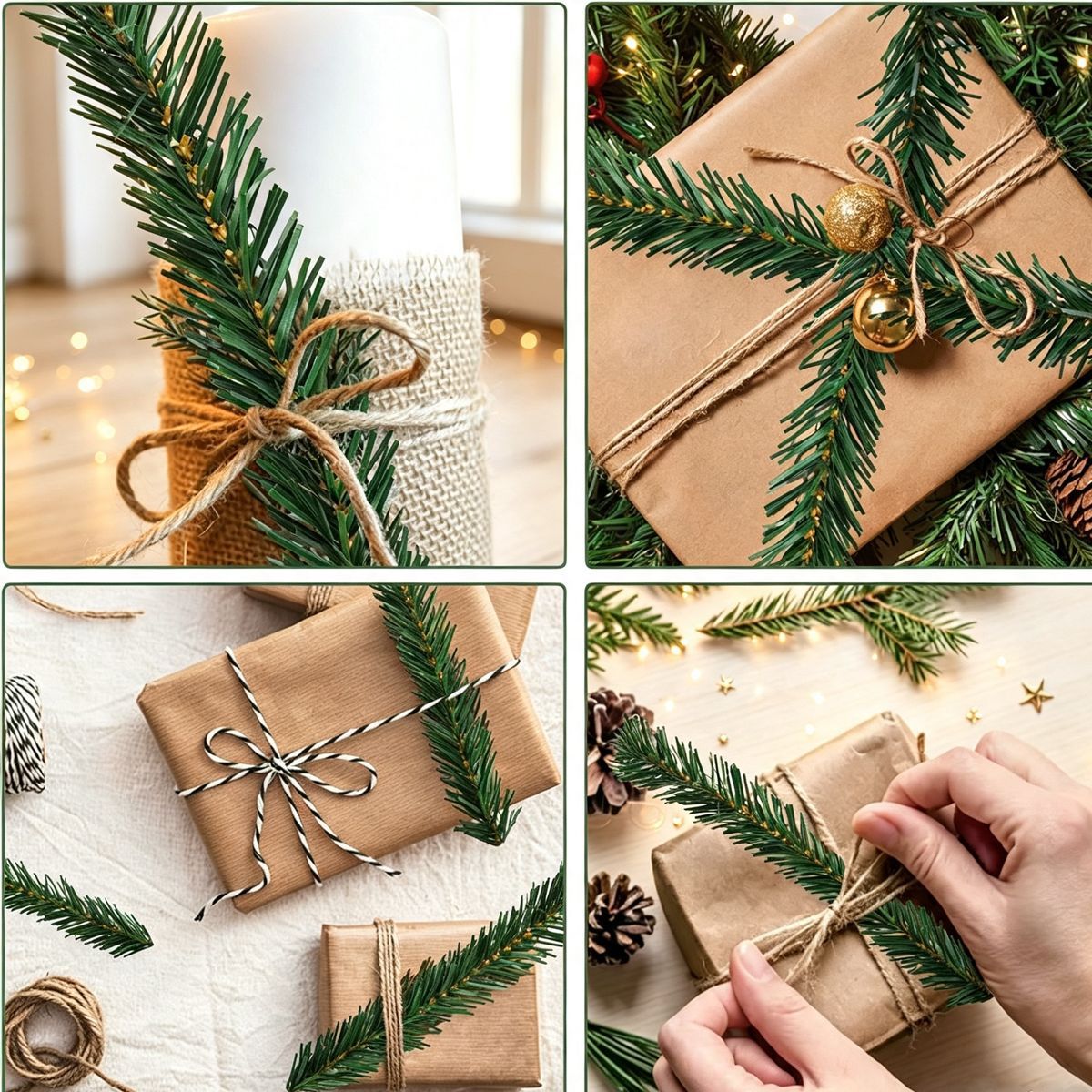 พวงมาลัยคริสต์มาสต้นสนเขียว ขอ - Tinsel Garland Decoration บทวิจารณ์และราคา