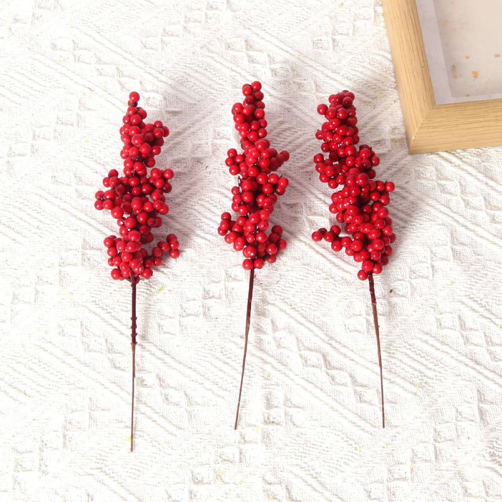 กิ่งผลเบอร์รี่สีแดงประดิษฐ์สำห - Christmas Tree Artificial บทวิจารณ์และราคา