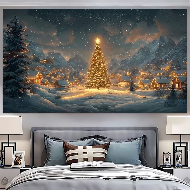 VIKAMA ผ้าแขวนผนังลายต้นคริสต์ - Christmas Tree Artificial บทวิจารณ์และราคา