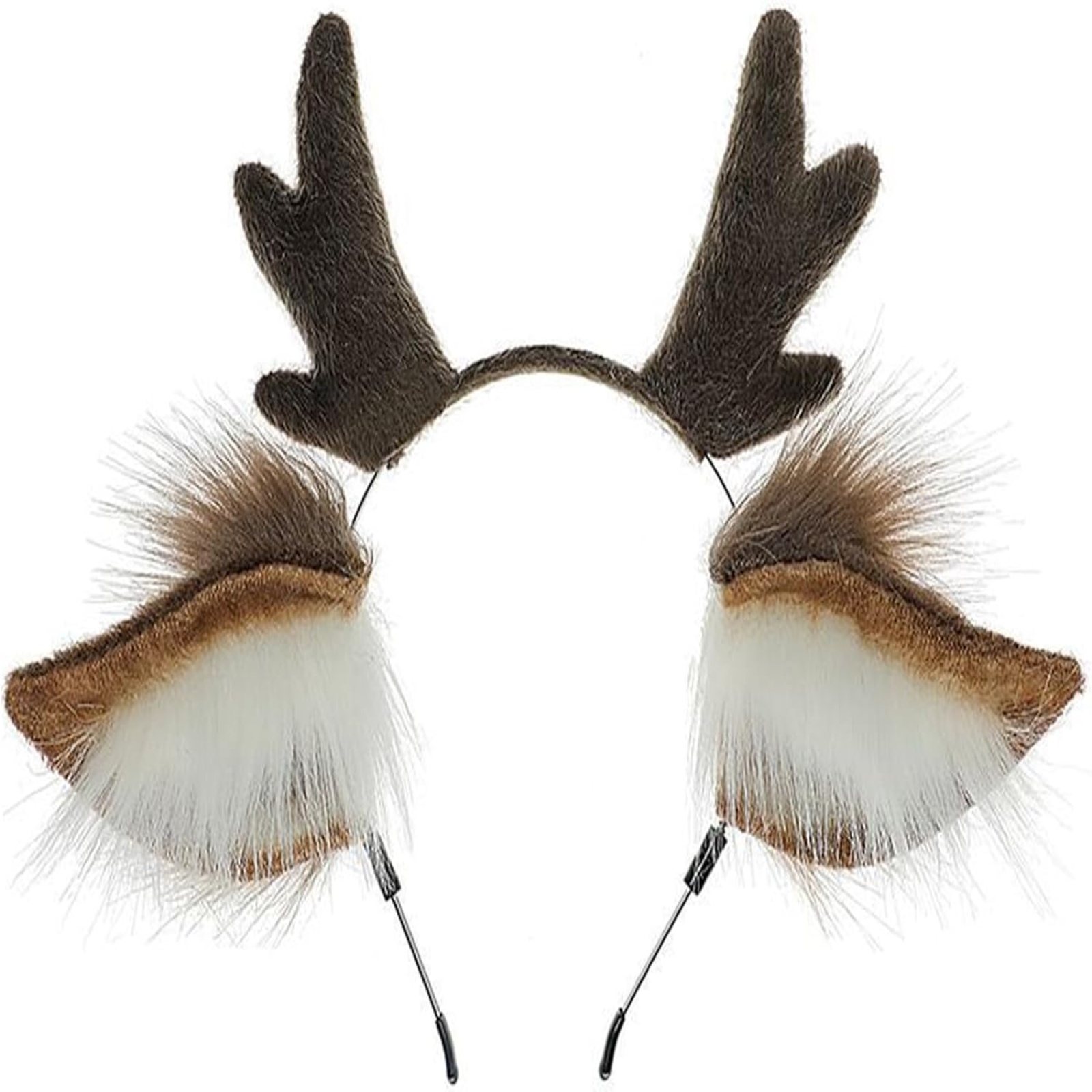 ที่คาดผมหัวกวางเรนเดียร์ขนปุย, - Reindeer Antlers Headband บทวิจารณ์และราคา